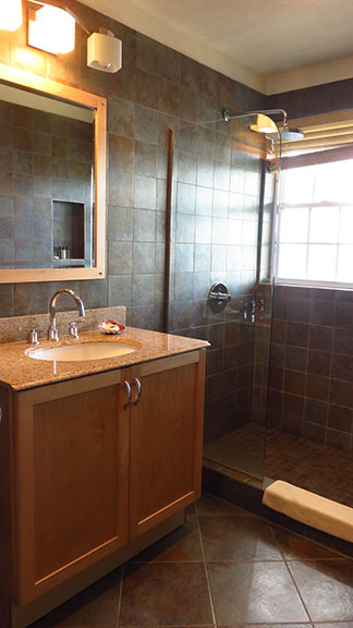spotless bathrooms in renovated room