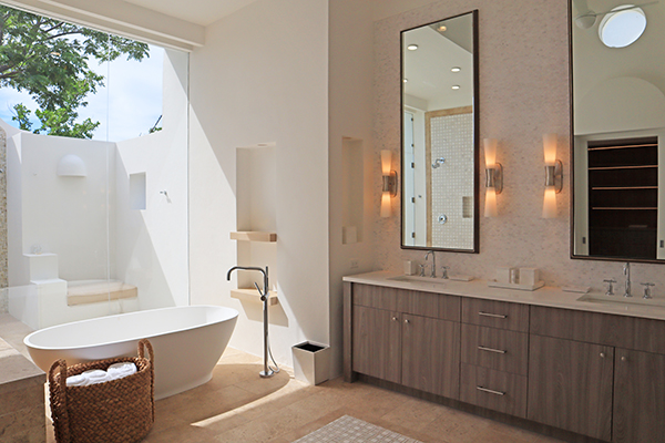 Bathroom at Sky Villa, Long Bay Villas